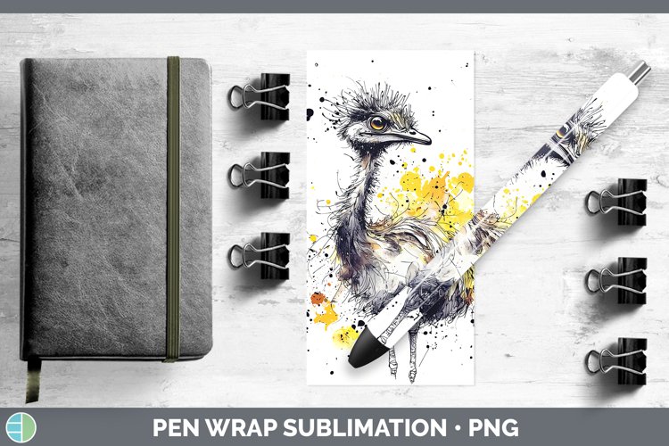 GorgeousWatercolor Splash Farm Pen Wrap design.