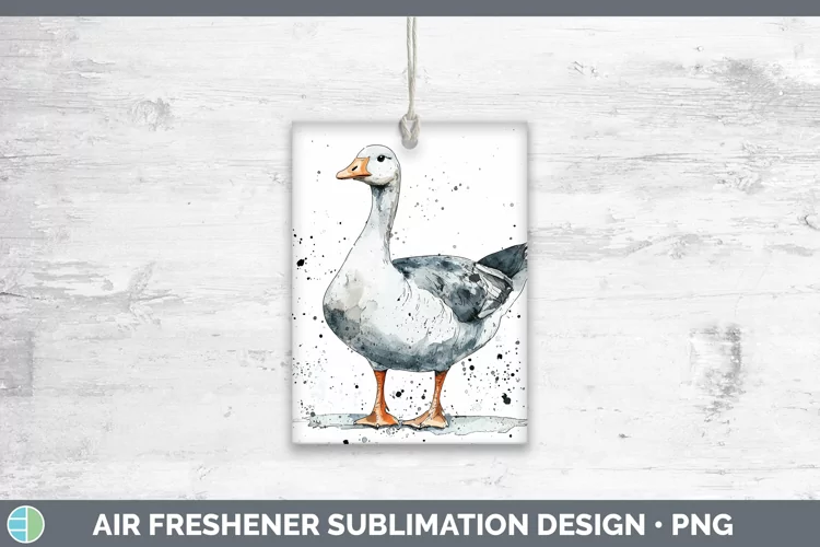 Watercolor Splash Farm Goose Air Freshener Sublimation Car F
