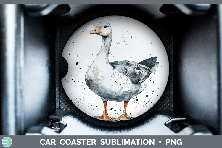 GorgeousWatercolor Splash Farm Car Coaster design.