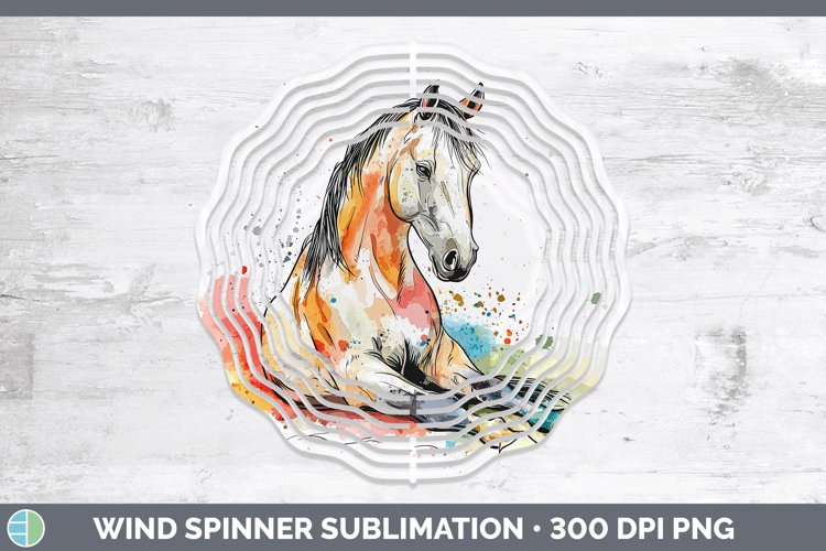 GorgeousWatercolor Splash Farm Wind Spinner design.
