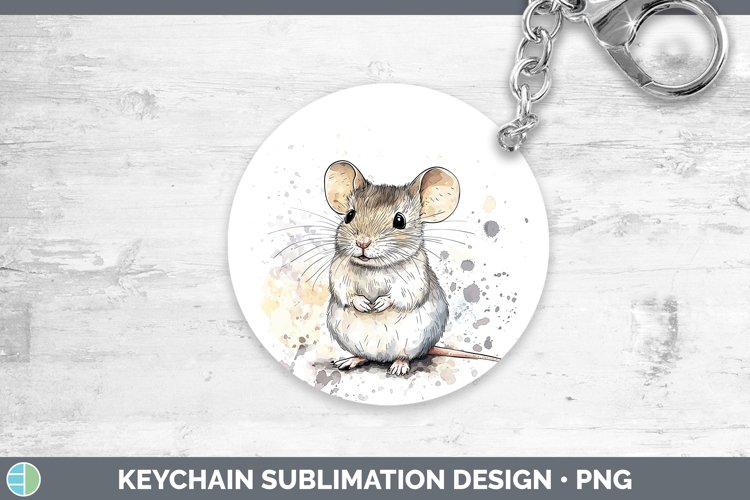 GorgeousWatercolor Splash Farm Keychain design.