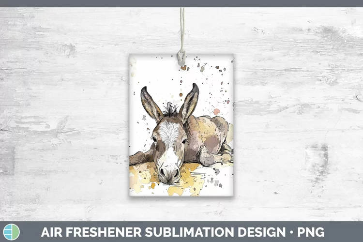 Watercolor Splash Farm Mule Air Freshener Sublimation Car Fr