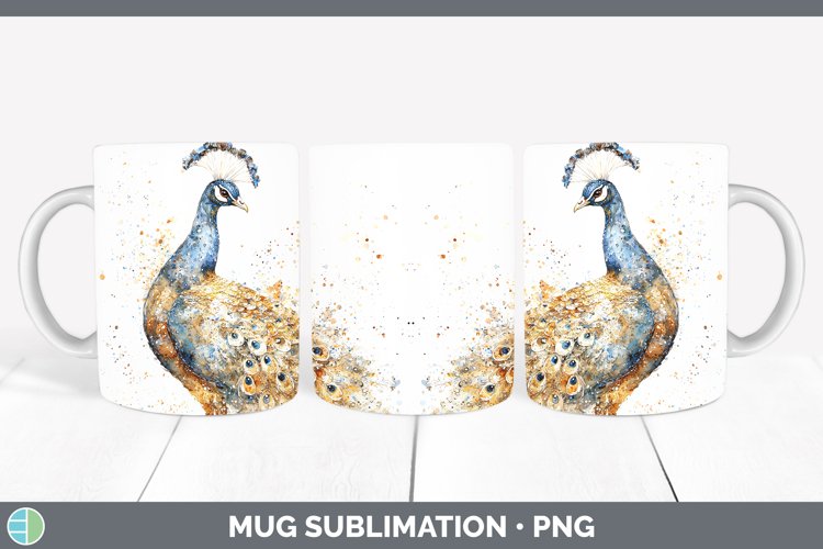 GorgeousWatercolor Splash Farm Mug Wrap design.