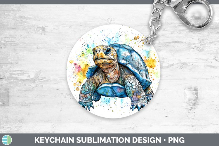 GorgeousWatercolor Splash Farm Keychain design.