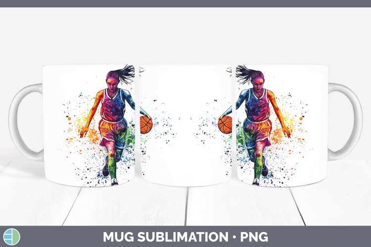GorgeousWatercolor Splash Mug Wrap design.