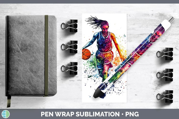 GorgeousWatercolor Splash Pen Wrap design.