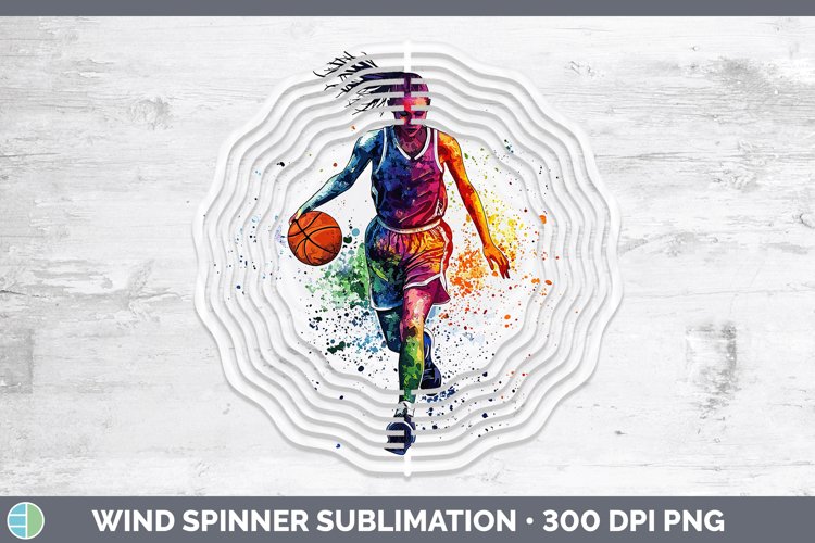 GorgeousWatercolor Splash Wind Spinner design.