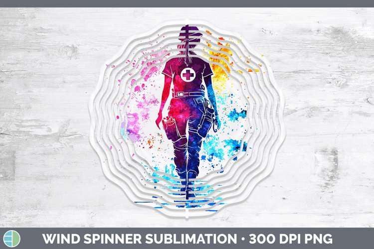 GorgeousWatercolor Splash Wind Spinner design.