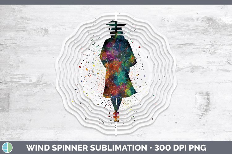 GorgeousWatercolor Splash Wind Spinner design.