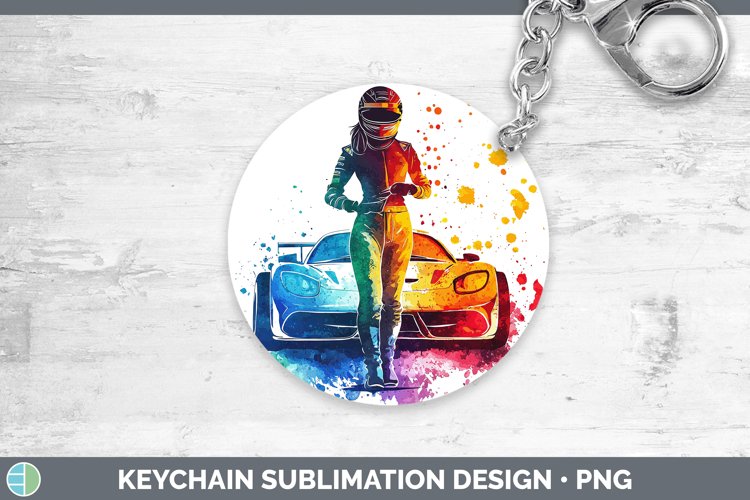 GorgeousWatercolor Splash Keychain design.