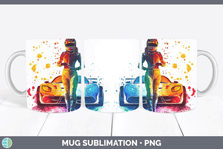 GorgeousWatercolor Splash Mug Wrap design.