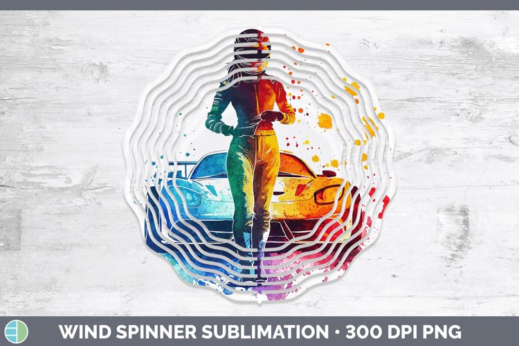GorgeousWatercolor Splash Wind Spinner design.