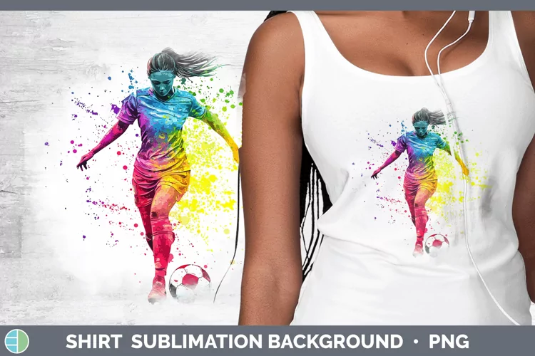 Watercolor Splash Female Soccer Shirt Sublimation Sublimatio