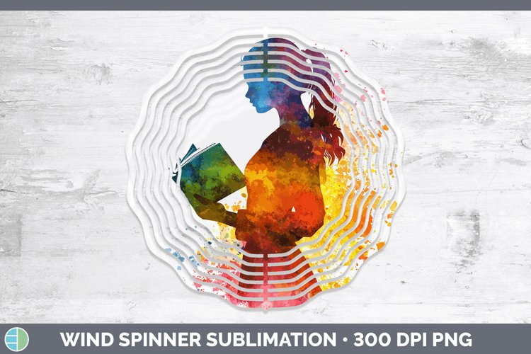 Watercolor Splash Female Teacher Wind Spinner Sublimation Sp