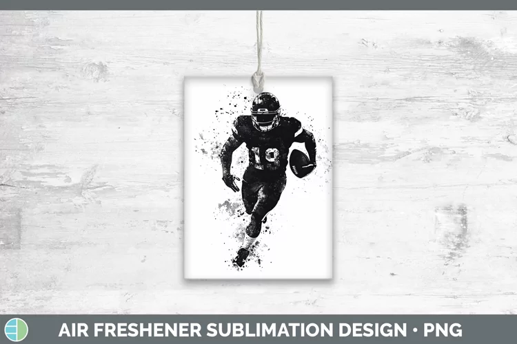 Watercolor Splash Football Air Freshener Sublimation Car Fre
