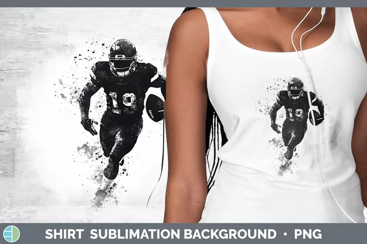 Watercolor Splash Football Shirt Sublimation Sublimation Bac