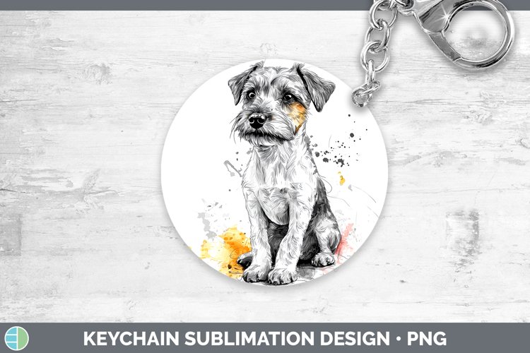 GorgeousWatercolor Splash Keychain design.