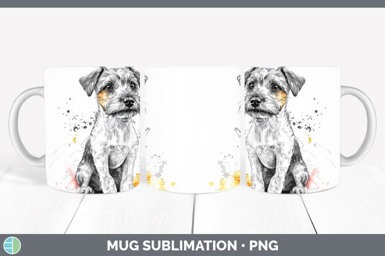 GorgeousWatercolor Splash Mug Wrap design.