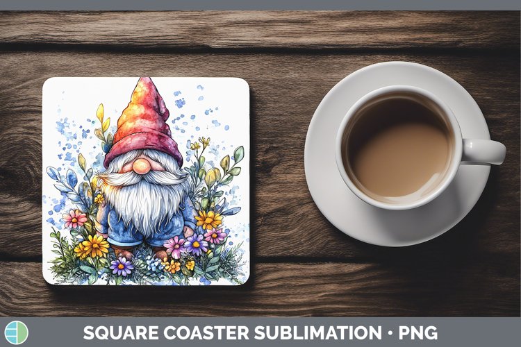 GorgeousWatercolor Splash Square Coaster design.