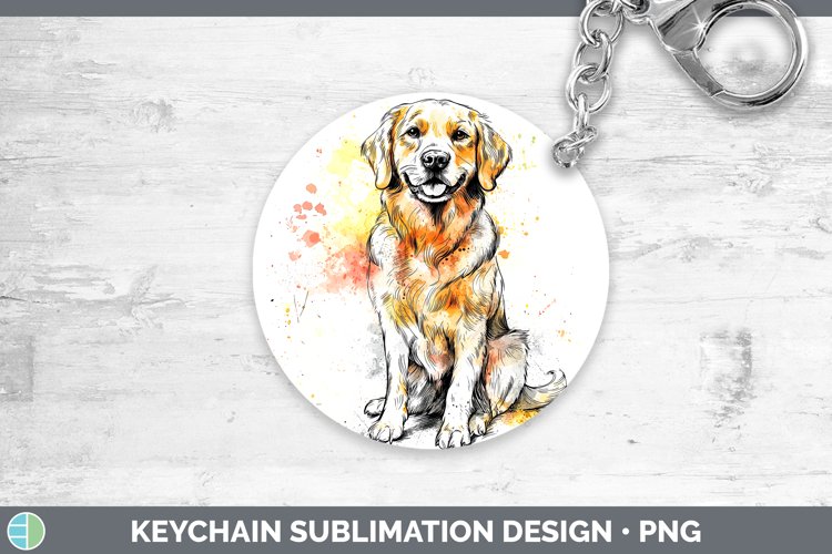GorgeousWatercolor Splash Keychain design.