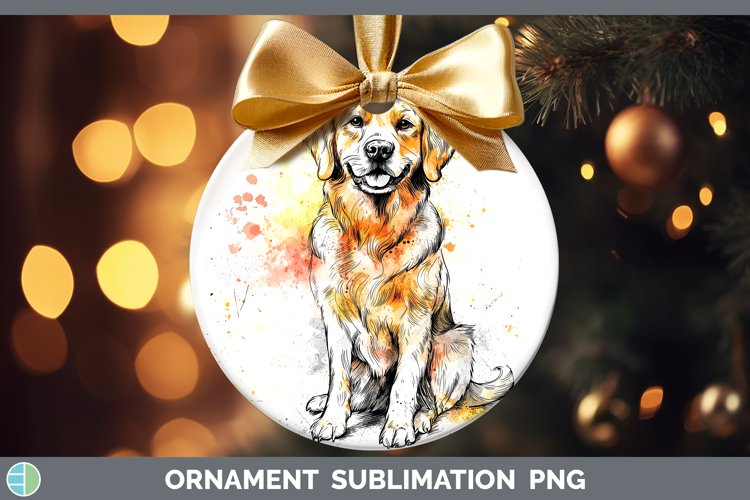 GorgeousWatercolor Splash Ornament design.