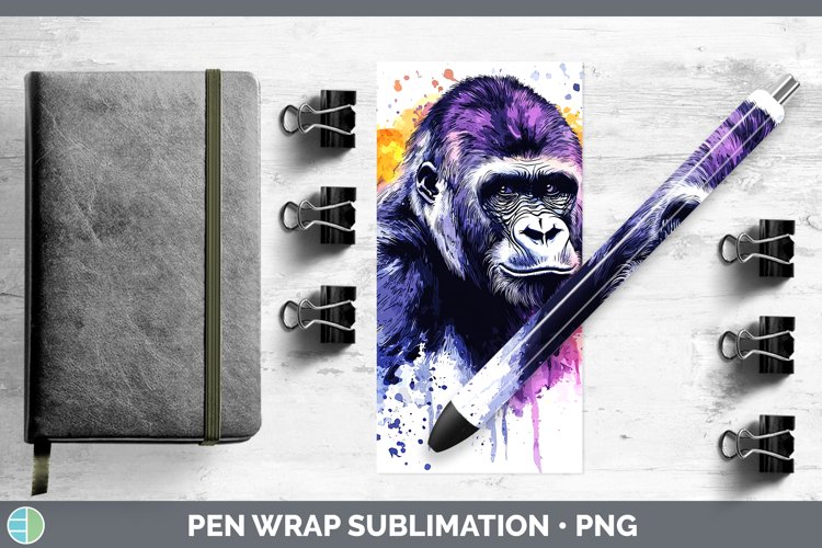 GorgeousWatercolor Splash Pen Wrap design.