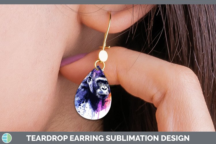 GorgeousWatercolor Splash Teardrop Earrings design.