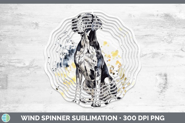 GorgeousWatercolor Splash Wind Spinner design.