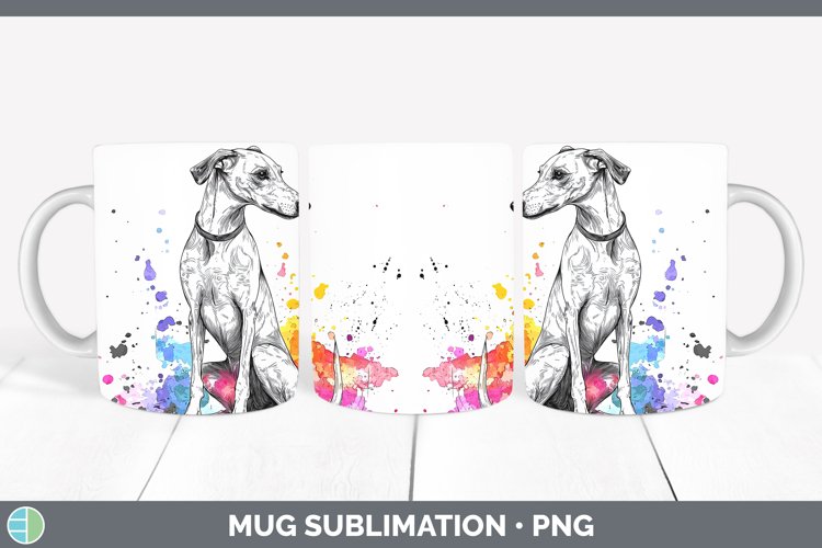 GorgeousWatercolor Splash Mug Wrap design.