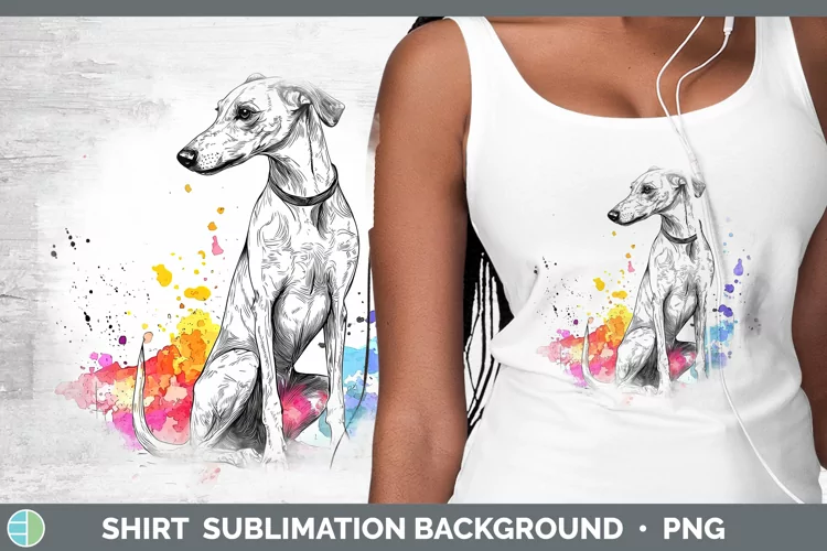Watercolor Splash Greyhound Shirt Sublimation Sublimation Ba