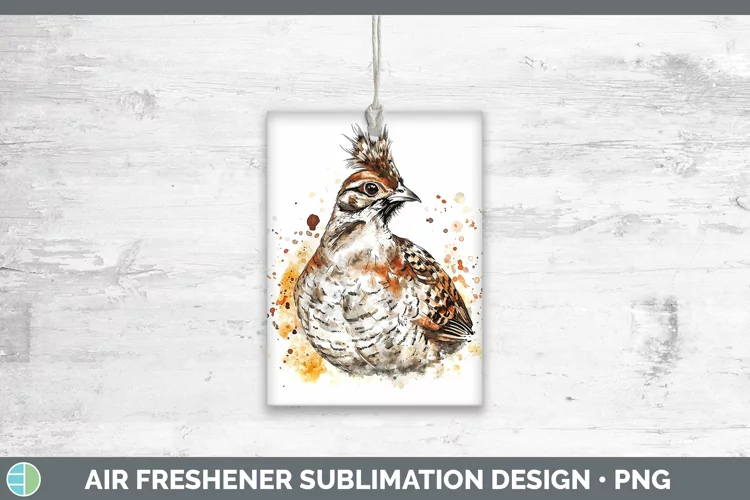 Watercolor Splash Grouse Air Freshener Sublimation Car Fresh