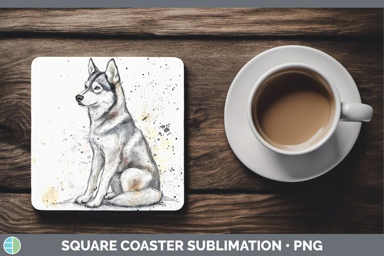 GorgeousWatercolor Splash Square Coaster design.