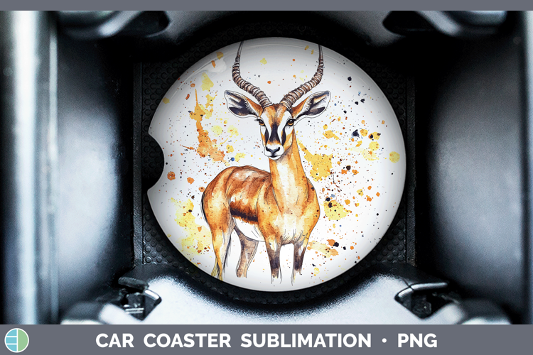 Watercolor Splash Impala Car Coaster Sublimation Designs