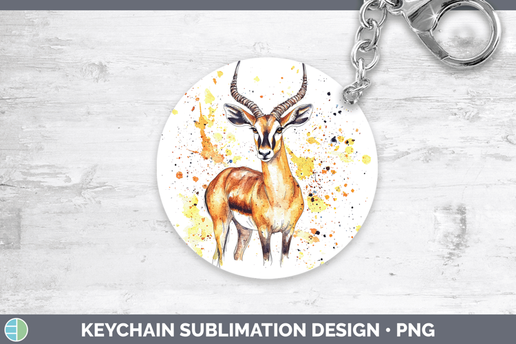Watercolor Splash Impala Keychain Sublimation Keyring Design