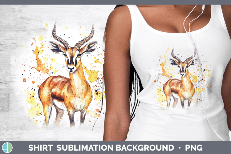 Watercolor Splash Impala Shirt Sublimation Sublimation Backg