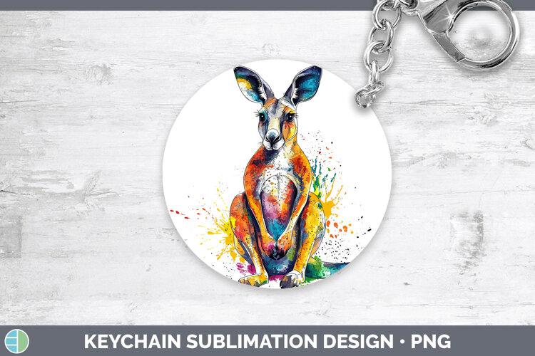 GorgeousWatercolor Splash Keychain design.