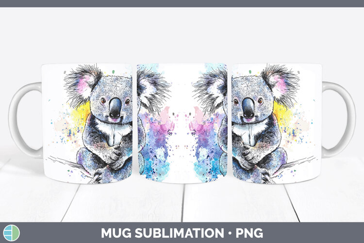 GorgeousWatercolor Splash Mug Wrap design.