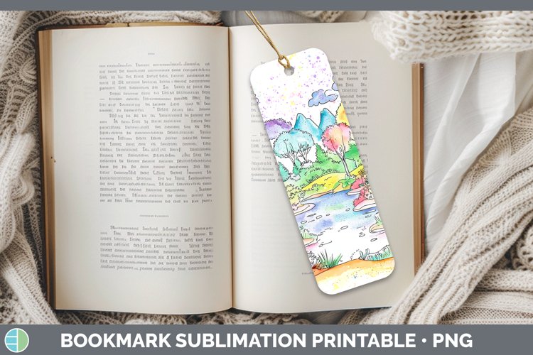 GorgeousWatercolor Splash Bookmark design.