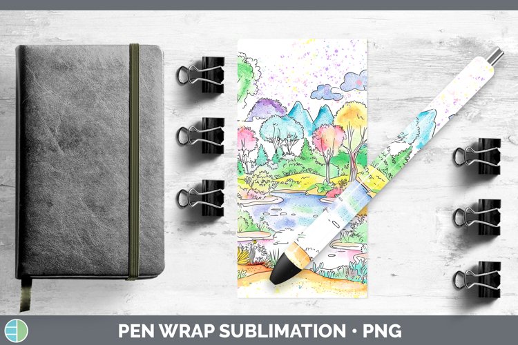 GorgeousWatercolor Splash Pen Wrap design.