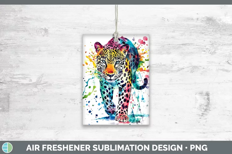 Watercolor Splash Leopard Air Freshener Sublimation Car Fres