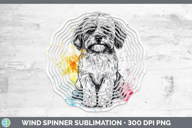 GorgeousWatercolor Splash Wind Spinner design.