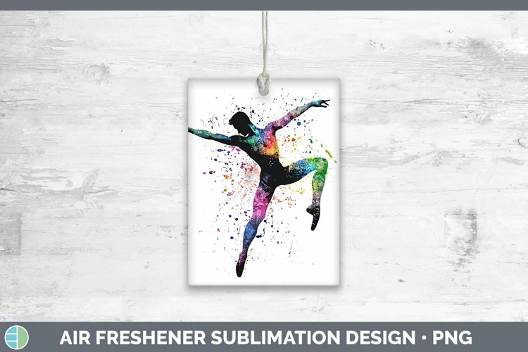 Watercolor Splash Male Ballet Air Freshener Sublimation Car