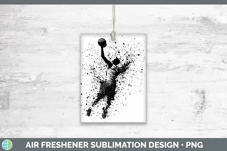 Watercolor Splash Male Basketball Air Freshener Sublimation