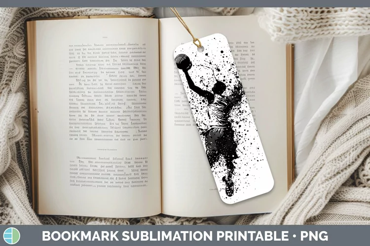 Watercolor Splash Male Basketball Bookmark Sublimation Print