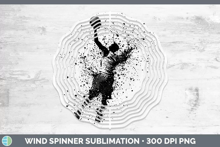 Watercolor Splash Male Basketball Wind Spinner Sublimation S