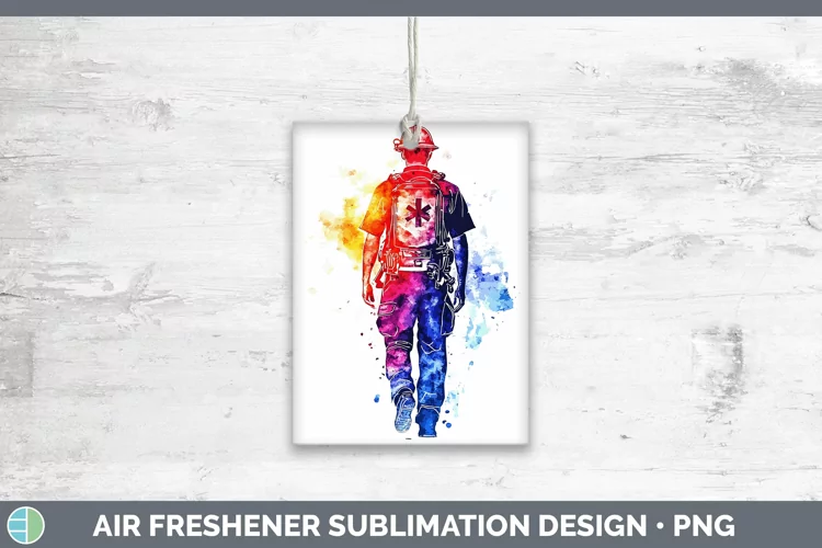 Watercolor Splash Male EMT Air Freshener Sublimation Car Fre