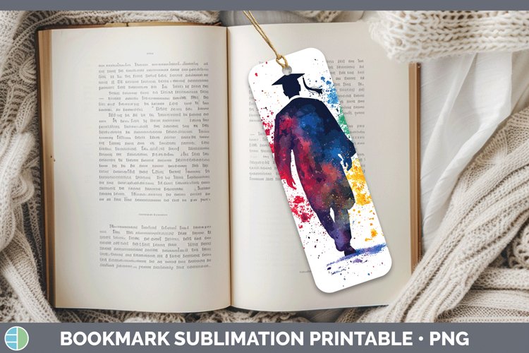 GorgeousWatercolor Splash Bookmark design.