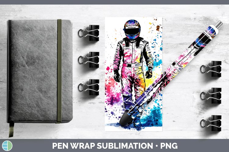 GorgeousWatercolor Splash Pen Wrap design.