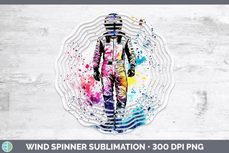 GorgeousWatercolor Splash Wind Spinner design.