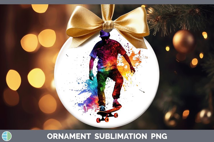 GorgeousWatercolor Splash Ornament design.